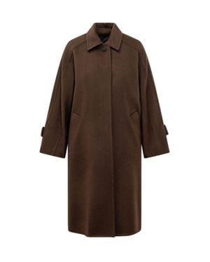 Max Mara Mxtzebra Overcoat - Brown