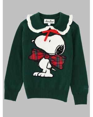 MC2 Saint Barth Mini Kids Tartan Wool & Cashmere Blend Sweater - Green