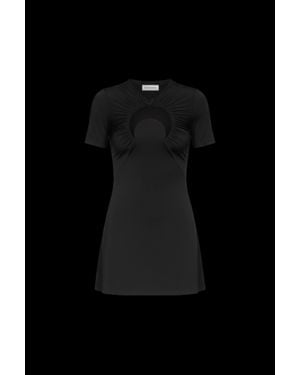 Marine Serre Moon Hole Mini Dress - Black
