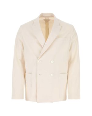Prada Ivory Cotton Blazer - White