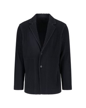 Homme Plissé Issey Miyake Pleated Polyester Jacket - Blue