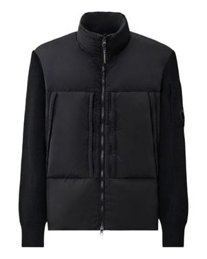 C.P. Company Mini Matte-Finish Nfc Lens Two-Way Full Zip Regular-Fit Wool Jacket With Zip Pockets - Black