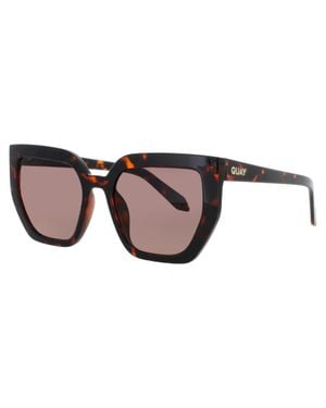 Quay Contoured Sunglasses, Acetate Frames, 45-19-148 - Black