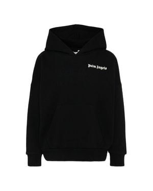 Palm Angels Mini Boy's Short Sleeve Sweater For Ss26 - Black