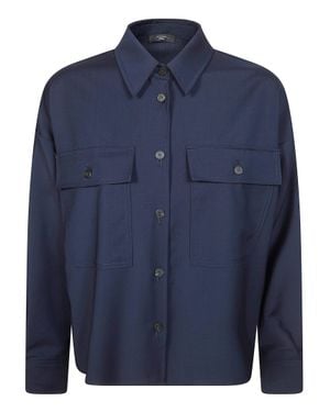 Weekend by Maxmara Sale Single-Breasted Long-Sleeved Jacket - Blue