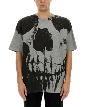 McQueen Skull-Print Cotton Sweatshirt - Black