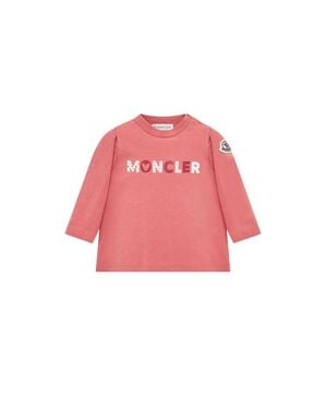Moncler T-Shirt With Logo - Pink