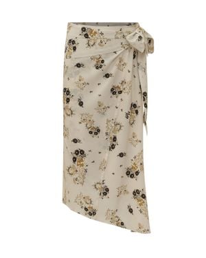 Isabel Marant Faniry-Gb Mini Skirt - Natural