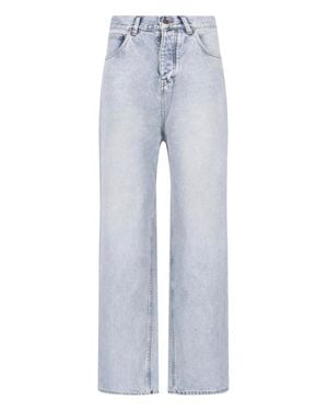 Balenciaga High-Waisted Wide-Leg Jeans - Blue