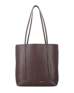By Malene Birger Abilso Square Leather Tote Bag - Purple