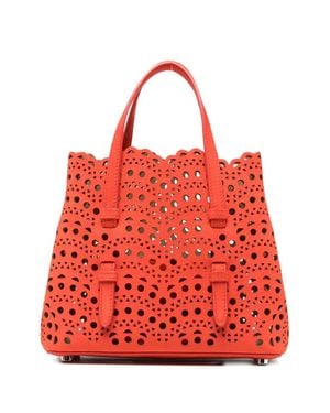 Alaïa Mina 20 Leather Handbag - Red