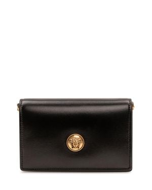 Versace Mini Lambskin Shoulder Bag - Black