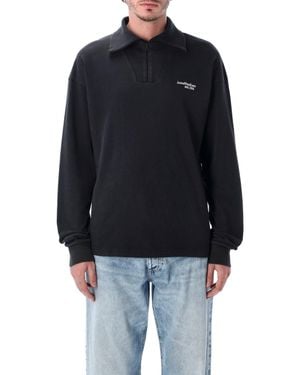 Acne Studios Zip-Up Logo Sweatshirt - Blue