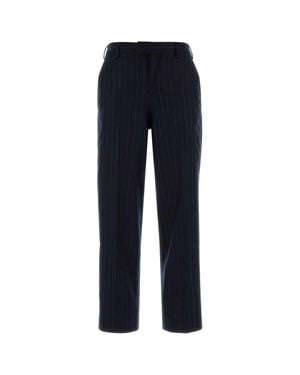 PT Torino Embroidered Stretch Wool Emma Pant - Blue