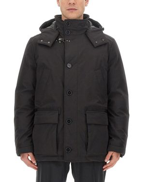 Fay Technical Fabric Caban - Black