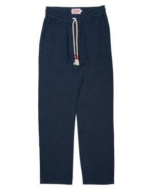 MC2 Saint Barth Linen Pants Made - Blue
