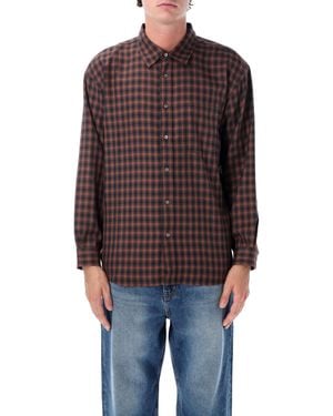 DUNST Plaid Button-Up Shirt - Blue