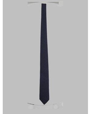 Giorgio Armani Silk & Acrylic Tie - Blue