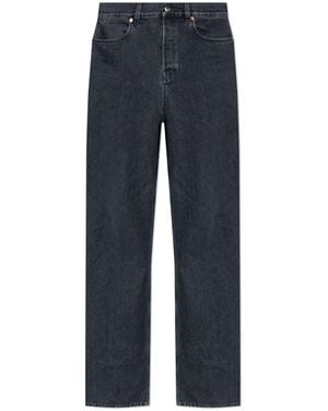 Gucci Wide Leg Denim Cotton Jeans - Blue
