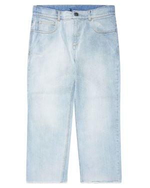 GOLDEN GOOSE JUNIOR Light Wash Jeans With Contrast Cut-Out Hem - Blue