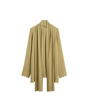 TOTEME Draped Scarf Blouse - Green