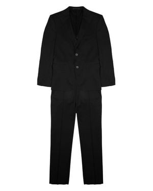 Colamarino Tailored Wool Suit With Monoplethe Jacket - Black