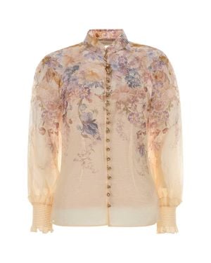 Zimmermann Printed Linen-Blend Ascent Shirt - Natural