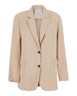 Jucca Single-Breasted Jacket - Natural
