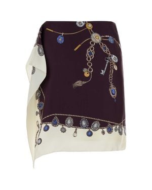 Versace Silk Mini Skirt - Purple