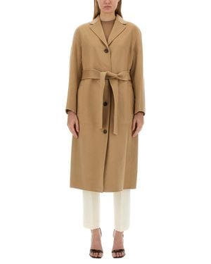 Theory Belted Coat - Natural
