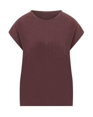 Pinko Floral Silk Blouse With Round Neck - Purple