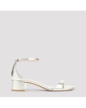 Stuart Weitzman Nudist Block 3.5Cm Heel Sandals - White