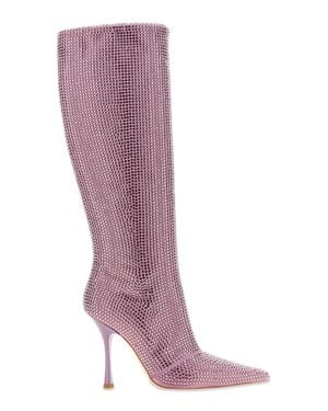 Liu Jo High Boots With Rhinestones - Purple