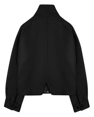 Nine:inthe:morning Cropped Bomber Jacket - Black