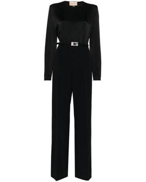 Gucci Belted Long Jumpsuit - Black