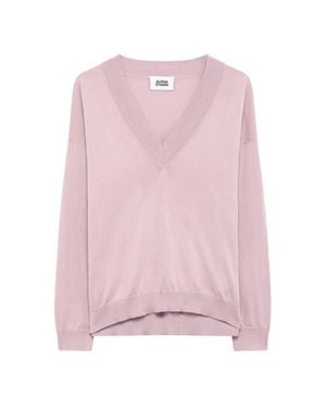 Alpha Studio V-Neck Sweater - Pink