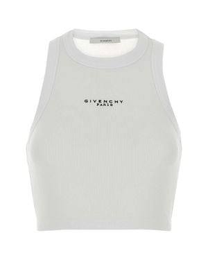 Givenchy Stretch Cotton Crop-Top - White