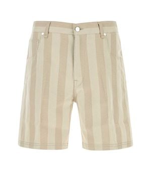 Fendi Stripes Shorts - Natural