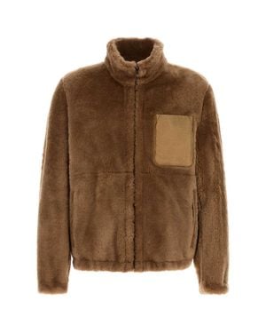 SANTORO Reversible Shearling Jacket - Brown