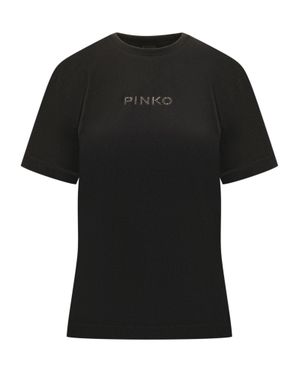 Pinko Logo Front T-Shirt - Black