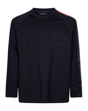 Y-3 Ovs Grd 3S Ls Stripe Long-Sleeve T-Shirt - Blue