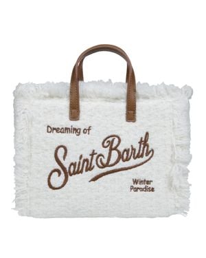 MC2 Saint Barth Vanity Mini Tweed Crossbody Bag - White