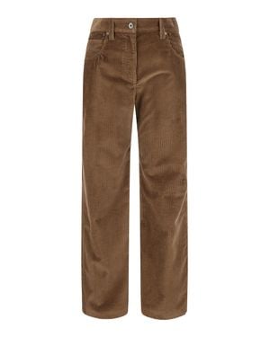 Brunello Cucinelli Five-Pocket Straight-Leg Pants - Brown