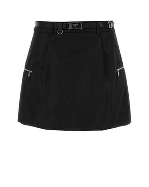 Prada Re-Nylon Mini Skirt - Black