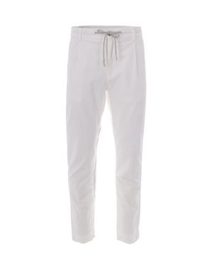 Eleventy Ribbed Velvet Sweatpants With Adjustable Waistband - Gray