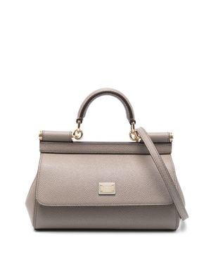 Dolce & Gabbana Sicily Top Handle Handbag - Gray