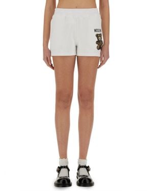 Moschino Graphic Shorts - White