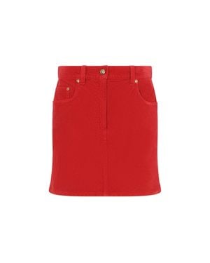 Versace Denim Skirt - Red