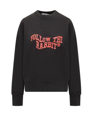 MSGM Follow The Rabbit Graphic Sweatshirt - Black