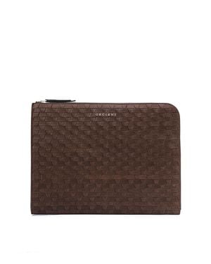 Orciani Sophisticated Mini Leather Bag For - Brown